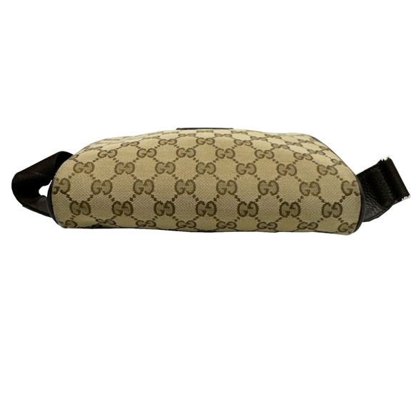 GUCCI GG Canvas Waist Bag, Body Pouch 449174 Beige Brown Men's Women's - Picture 4 of 11